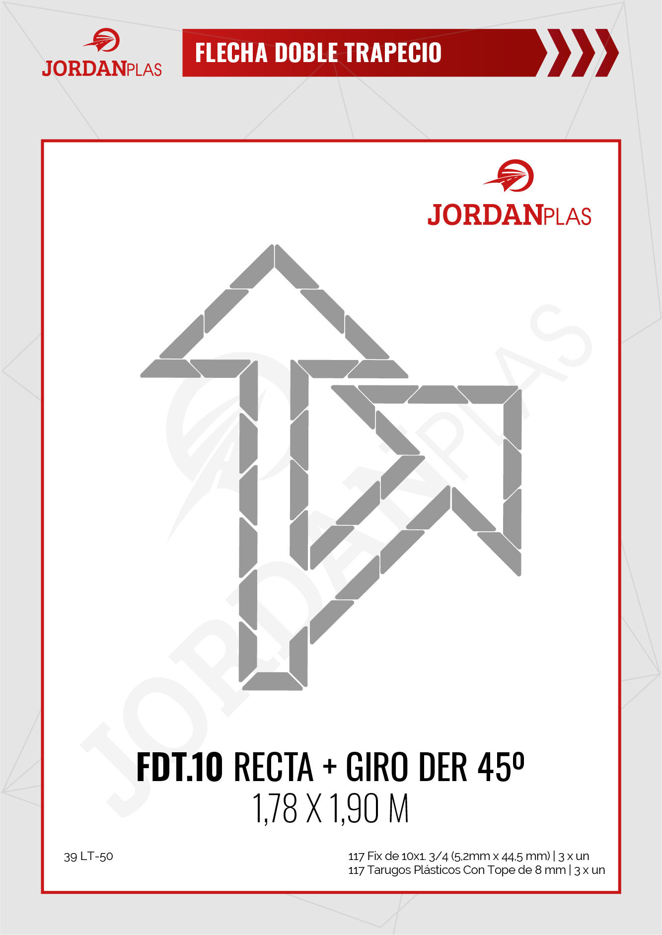 FDT10 Recta + Giro Der 45°